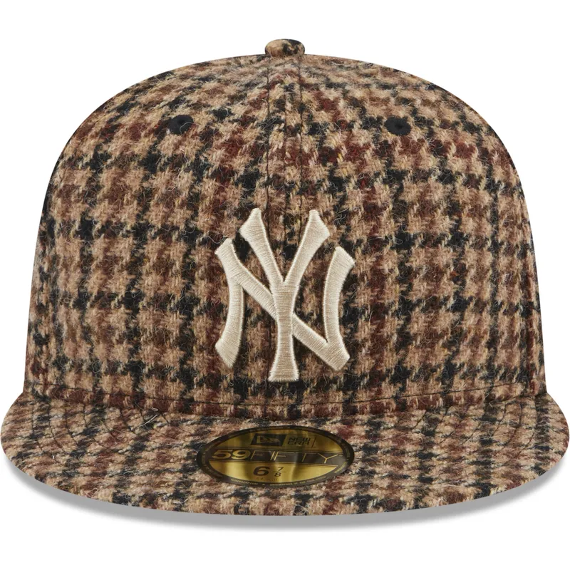 petten-plat-bruin-aangepast-59fifty-harris-tweed-van-new-york-yankees-mlb-van-new-era petten-plat-bruin-aangepast-59fifty-harris-tweed-van-new-york-yankees-mlb-van-new-era