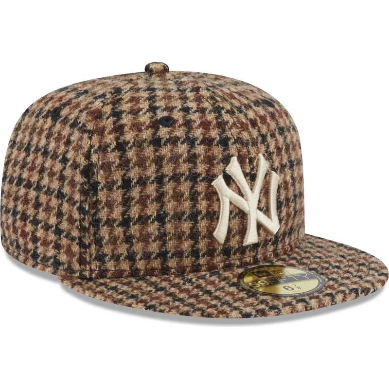 petten-plat-bruin-aangepast-59fifty-harris-tweed-van-new-york-yankees-mlb-van-new-era petten-plat-bruin-aangepast-59fifty-harris-tweed-van-new-york-yankees-mlb-van-new-era