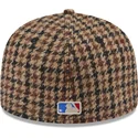 cappello-piatto-marrone-aderente-59fifty-harris-tweed-dei-new-york-yankees-mlb-di-new-era