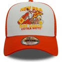 gorra-trucker-blanca-y-naranja-hot-sauce-a-frame-food-de-new-era