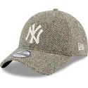 petten-gebogen-grijs-verstelbare-band-9twenty-tweed-pack-van-new-york-yankees-mlb-van-new-era