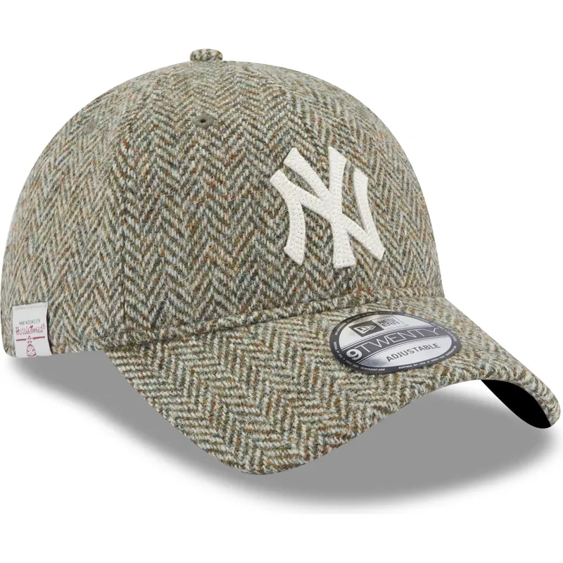 petten-gebogen-grijs-verstelbaar-9twenty-tweed-pack-van-new-york-yankees-mlb-van-new-era