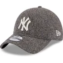 gorra-curva-gris-oscuro-ajustable-9twenty-tweed-pack-de-new-york-yankees-mlb-de-new-era