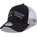 casquette-trucker-bleue-marine-a-frame-team-script-new-york-yankees-mlb-new-era