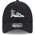 gorra-curva-negra-ajustable-9forty-de-bugs-bunny-looney-tunes-de-new-era