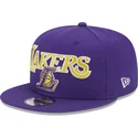 violet-flad-skygge-snapback-9fifty-patch-los-angeles-lakers-nba-kasket-fra-new-era
