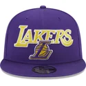 violet-flad-skygge-snapback-9fifty-patch-los-angeles-lakers-nba-kasket-fra-new-era