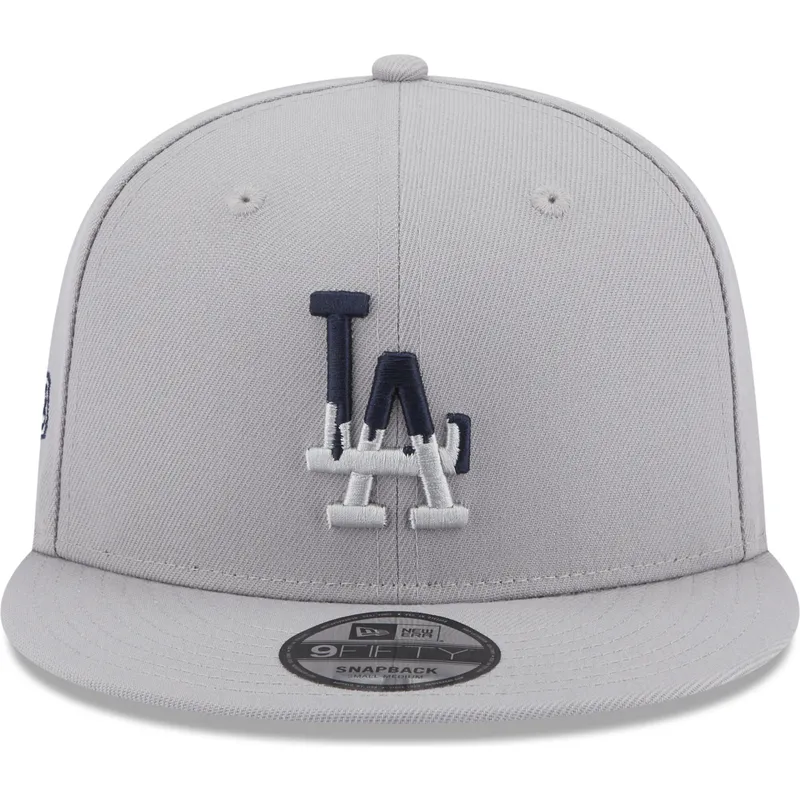petten-plat-grijs-snapback-9fifty-team-drip-van-los-angeles-dodgers-mlb-van-new-era