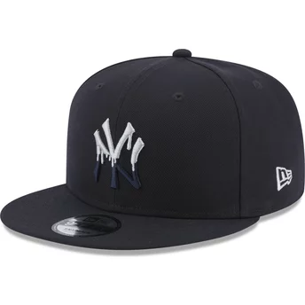 Gorra plana azul marino snapback 9FIFTY Team Drip de New York Yankees MLB de New Era