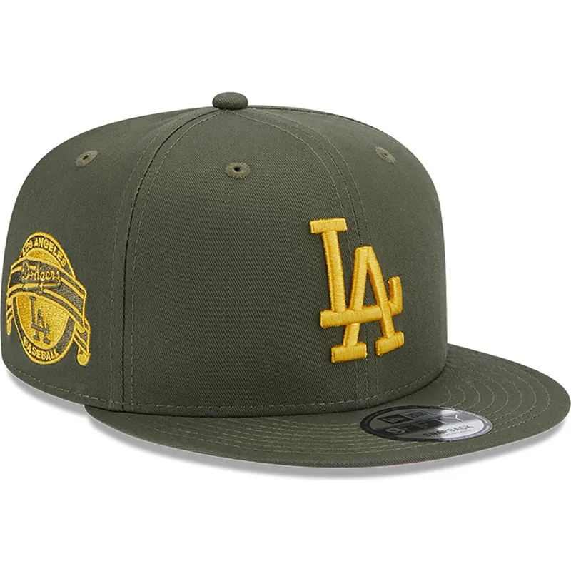 petten-plat-groen-snapback-9fifty-side-patch-van-los-angeles-dodgers-mlb-van-new-era