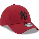 gorra-curva-roja-ajustada-con-logo-azul-marino-39thirty-comfort-de-new-york-yankees-mlb-de-new-era