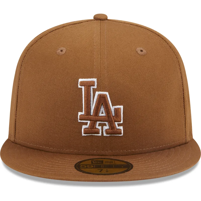 petten-plat-bruin-fitted-59fifty-team-outline-van-los-angeles-dodgers-mlb-van-new-era petten-plat-bruin-fitted-59fifty-team-outline-van-los-angeles-dodgers-mlb-van-new-era