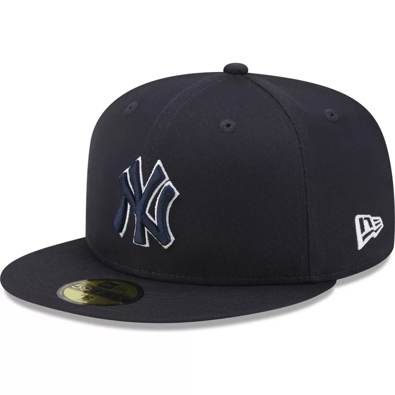 new-era-flat-brim-59fifty-team-outline-new-york-yankees-mlb-navy-blue-fitted-cap