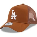 gorra-trucker-marron-a-frame-league-essential-de-los-angeles-dodgers-mlb-de-new-era