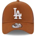 gorra-trucker-marron-a-frame-league-essential-de-los-angeles-dodgers-mlb-de-new-era