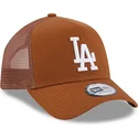 gorra-trucker-marron-a-frame-league-essential-de-los-angeles-dodgers-mlb-de-new-era