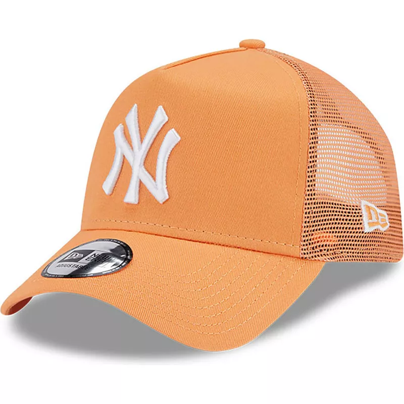New Era Curved Brim Youth 9FORTY League Essential New York Yankees MLB  Beige Adjustable Cap