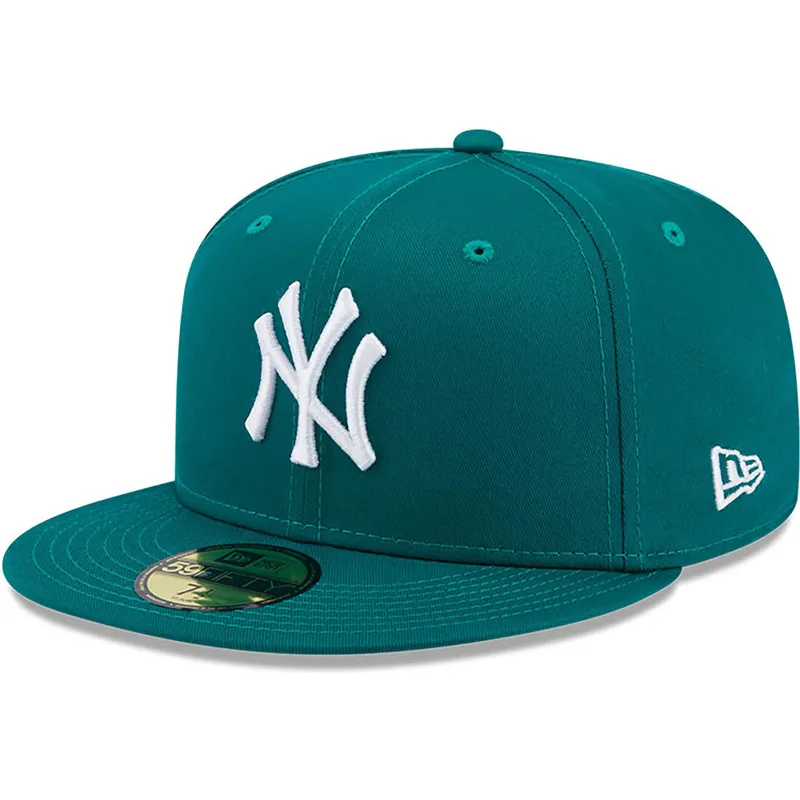 petten-plat-groen-fitted-59fifty-league-essential-van-new-york-yankees-mlb-van-new-era