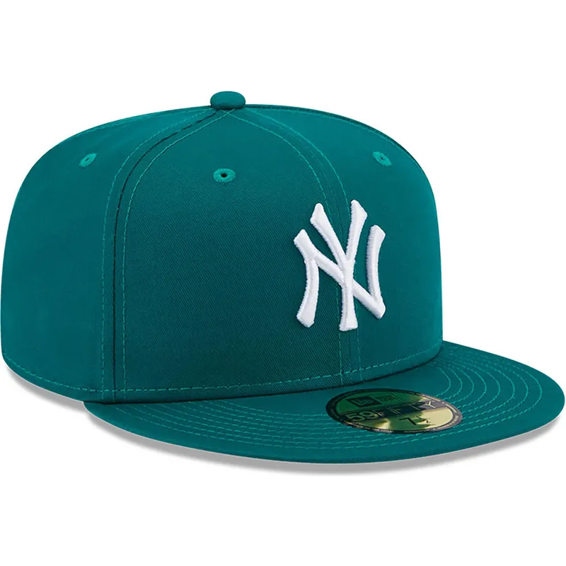 petten-plat-groen-fitted-59fifty-league-essential-van-new-york-yankees-mlb-van-new-era