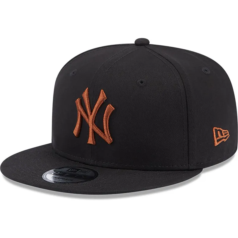 petten-plat-zwart-snapback-9fifty-league-essential-van-new-york-yankees-mlb-van-new-era