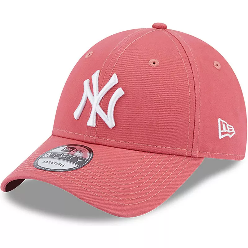 MLB League York Era Yankees Light Curved Cap Pink New Brim 9FORTY Adjustable Essential New