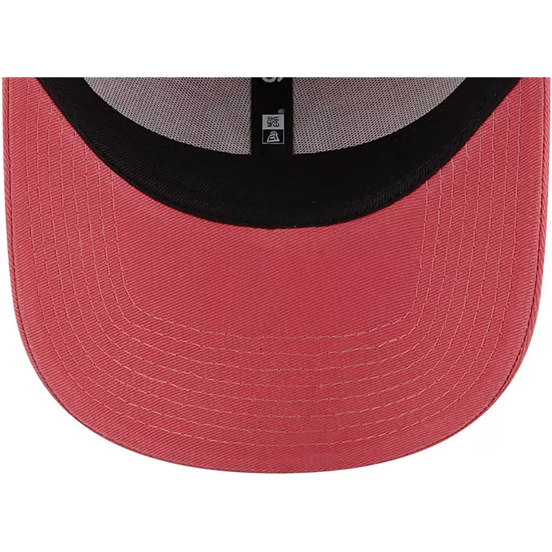 New Era Curved MLB 9FORTY League Essential Cap Pink Light Adjustable Yankees New York Brim