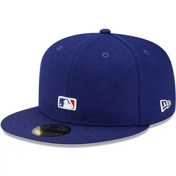 Gorra plana azul ajustada 59FIFTY Reverse Logo de Los Angeles Dodgers MLB de New Era