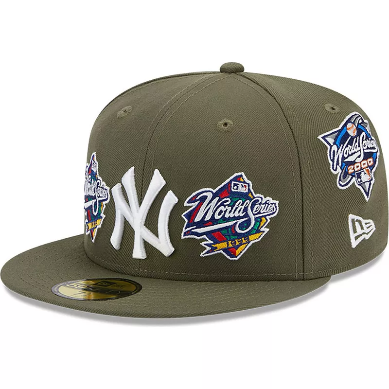 Gorra plana beige y verde ajustada 59FIFTY The Elements Earth Pin de New  York Yankees MLB de New Era