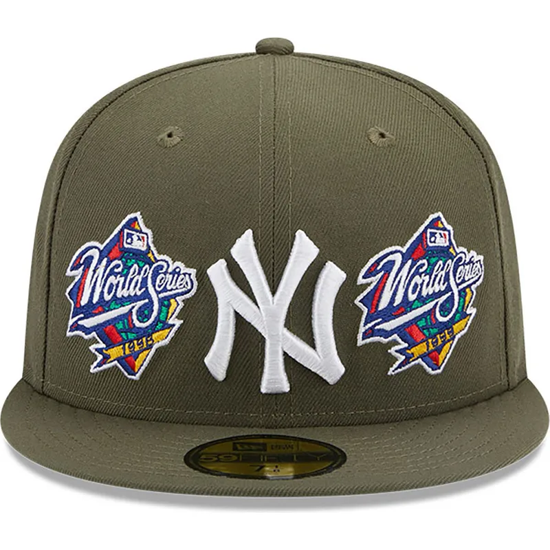 petten-plat-groen-fitted-59fifty-world-series-van-new-york-yankees-mlb-van-new-era