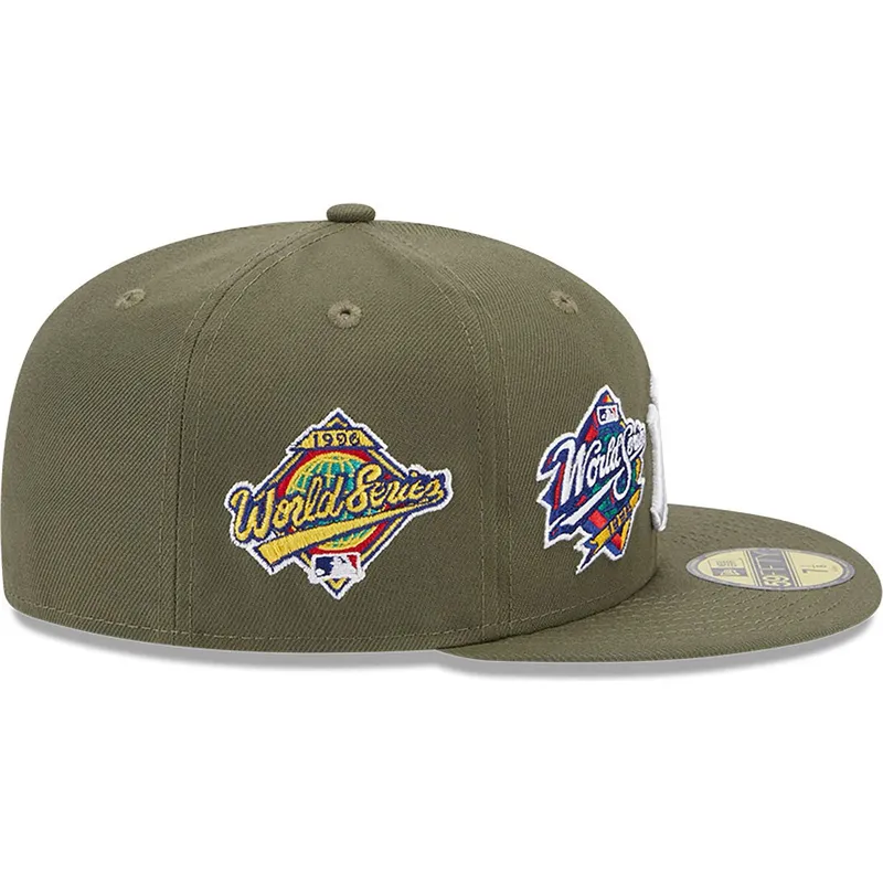 petten-plat-groen-fitted-59fifty-world-series-van-new-york-yankees-mlb-van-new-era
