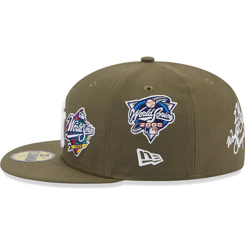 petten-plat-groen-fitted-59fifty-world-series-van-new-york-yankees-mlb-van-new-era