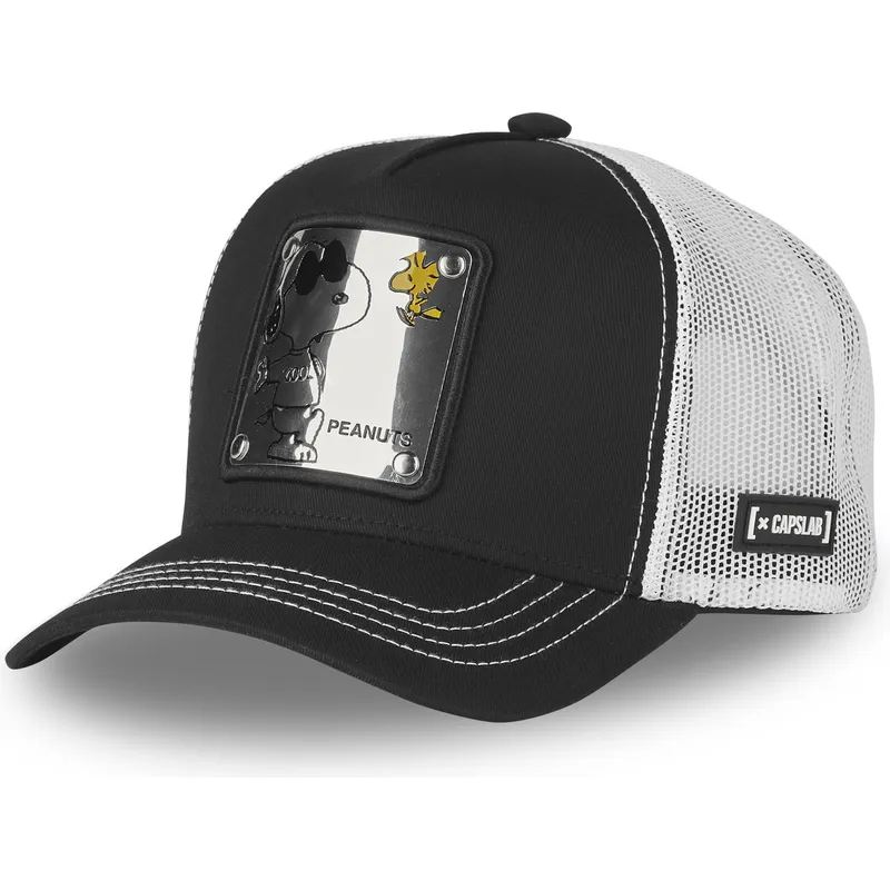 svart-och-vit-trucker-keps-snoopy-joe-cool-naw5-peanuts-fran-capslab