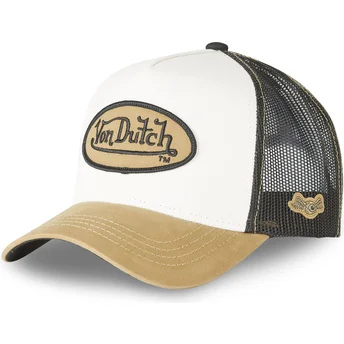 Cappellino trucker bianco, nero e marrone CLA di Von Dutch