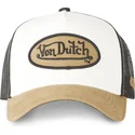 casquette-trucker-blanche-noire-et-marron-cla-von-dutch