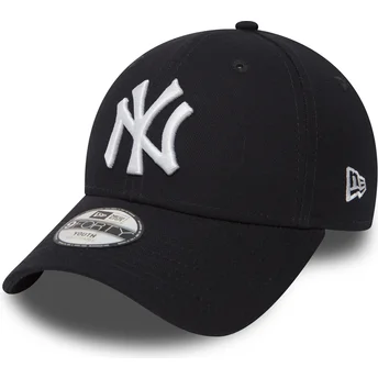 Regulowana granatowa czapka z zakrzywionym daszkiem dla dzieci 9FORTY Essential New York Yankees MLB od New Era