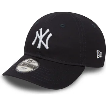 New York Yankees MLB New Era 9FORTY Essential justerbar blå böjd keps för barn