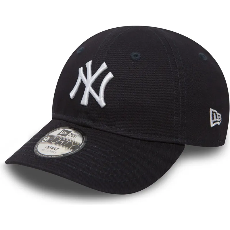petten-gebogen-blauw-verstelbare-band-voor-kinderen-9forty-essential-van-new-york-yankees-mlb-van-new-era