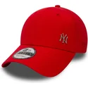 casquette-courbee-rouge-ajustable-9forty-flawless-logo-new-york-yankees-mlb-new-era