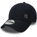 new-era-curved-brim-9forty-flawless-logo-new-york-yankees-mlb-navy-blue-adjustable-cap