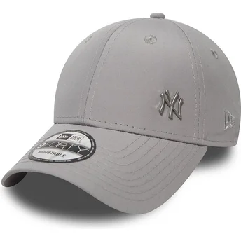 cappellino-visiera-curva-grigio-regolabile-9forty-flawless-logo-di-new-york-yankees-mlb-di-new-era