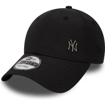 Cappellino curvo nero regolabile 9FORTY Flawless Logo dei New York Yankees MLB di New Era