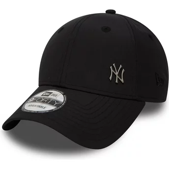 Gorra curva negra ajustable 9FORTY Flawless Logo de New York Yankees MLB de New Era