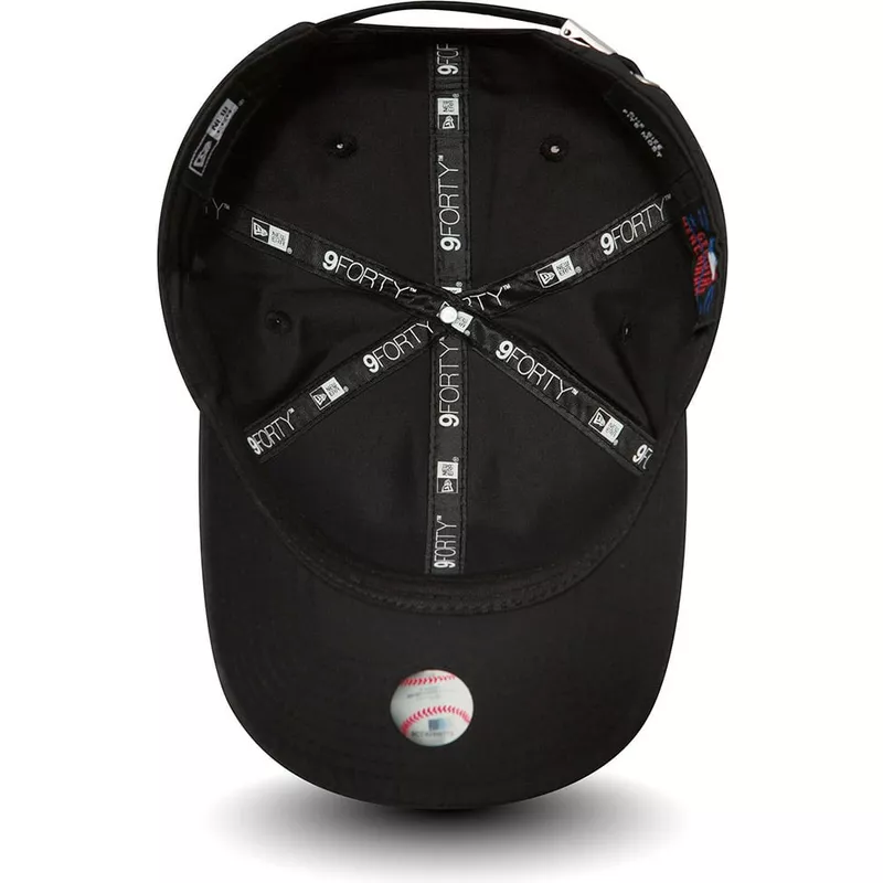 new-era-curved-brim-9forty-flawless-logo-new-york-yankees-mlb-black-adjustable-cap