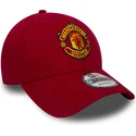 casquette-courbee-rouge-ajustable-9forty-essential-manchester-united-football-club-new-era