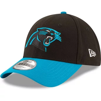 Gorra curva negra y azul ajustable 9FORTY The League de Carolina Panthers NFL de New Era