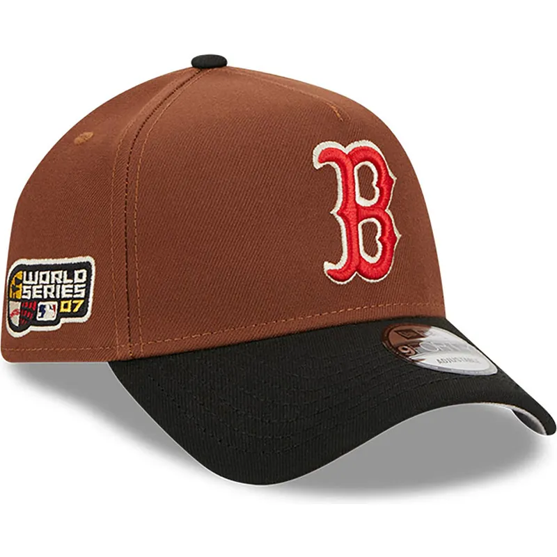 petten-gebogen-bruin-snapback-9forty-a-frame-harvest-van-boston-red-sox-mlb-van-new-era