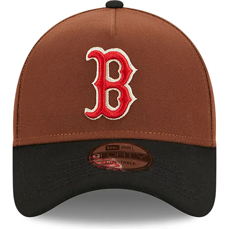 petten-gebogen-bruin-snapback-9forty-a-frame-harvest-van-boston-red-sox-mlb-van-new-era