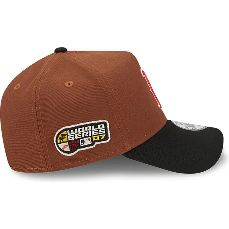 petten-gebogen-bruin-snapback-9forty-a-frame-harvest-van-boston-red-sox-mlb-van-new-era
