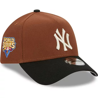 Gorra curva marrón y negra snapback 9FORTY A Frame Harvest de New York Yankees MLB de New Era