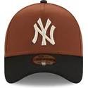 petten-gebogen-bruin-snapback-9forty-a-frame-harvest-van-new-york-yankees-mlb-van-new-era
